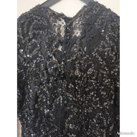 Robe Habillée Vintage à Bretelles Torrente Taille 40 - Bleu, Style Rétro Et élégant
