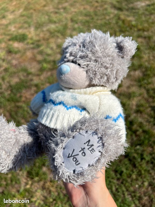 ❄️ Lot de 2 peluches Me To You oursons gris et bleu (image 3)