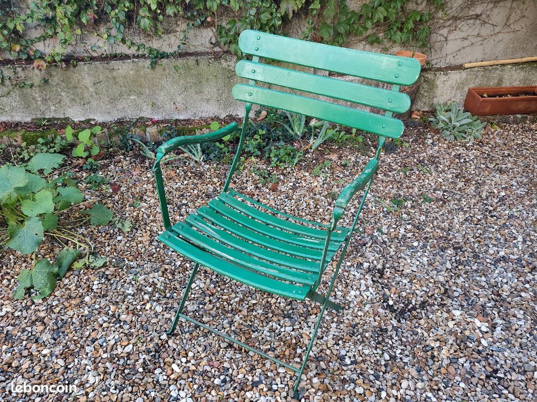 Fauteuil jardin bois ancien (image 1)