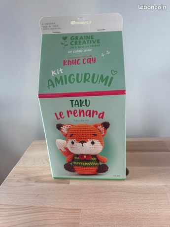 Homéa Kit Complet Amigurumi Crochet Oscar Le Renard - 25 Cm - Loisir Créatif