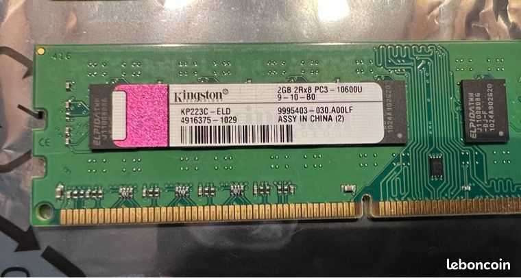 Kingston Kp223c Eld Kingston 2rx8 Barrettes RAM Kingston 2GB DDR3