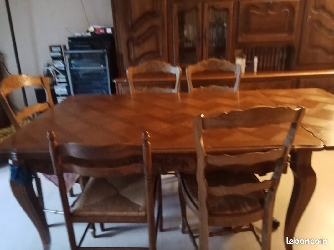Table en chêne et buffet en chêne massif (image 1)
