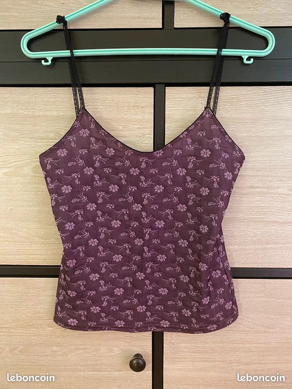 Haut Top Léger Mim Taille 34/36 - Imprimé Coloré Marron, Viscose - Très Bon état