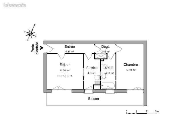 Appartement 2 pièces 40 m² · à Nancy · 40 m² · 596 €/mois