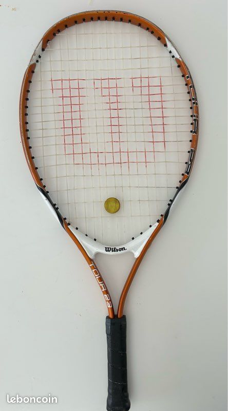 Ancienne Raquette Tennis LA HUTTE SPARTING Bois + Housse + Croix Zephyr #A369 - France