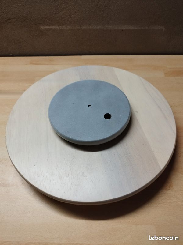 Plateau en bois tournant diamètre 37 cm (image 1)