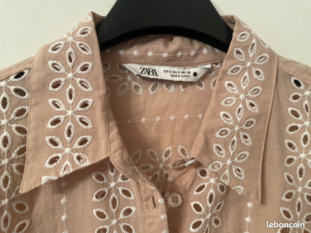 Chemise ML broderie anglaise TS (image 2)