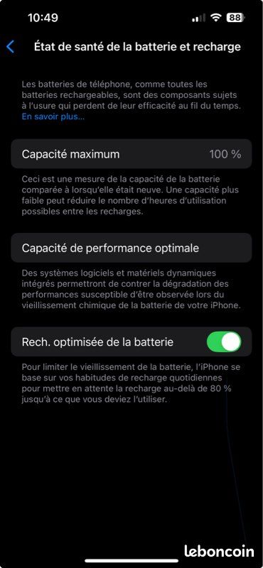 Vends iPhone 13 noir 128 (image 3)