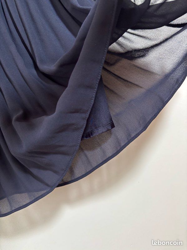 J. CREW Jupe Plissée Active Stretch Marine Ancienne Taille 2XL Neuve Avec étiquettes