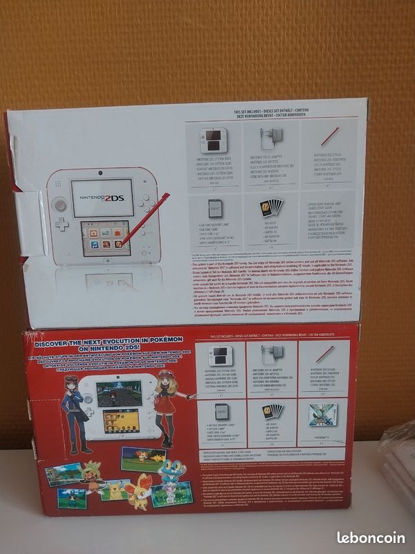 Pack Collector Nintendo 2DS Rouge/Blanc + Pokémon X [CIB] (image 3)