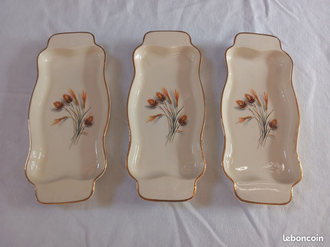 3 petits plateaux Sarreguemines France (image 1)