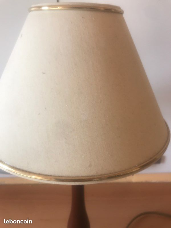 Lampe chevet en bois et cuivre (image 3)
