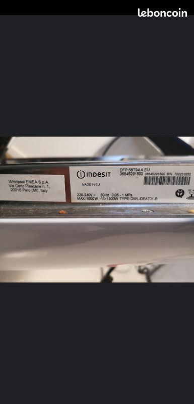 Lave vaisselle Indesit (image 3)