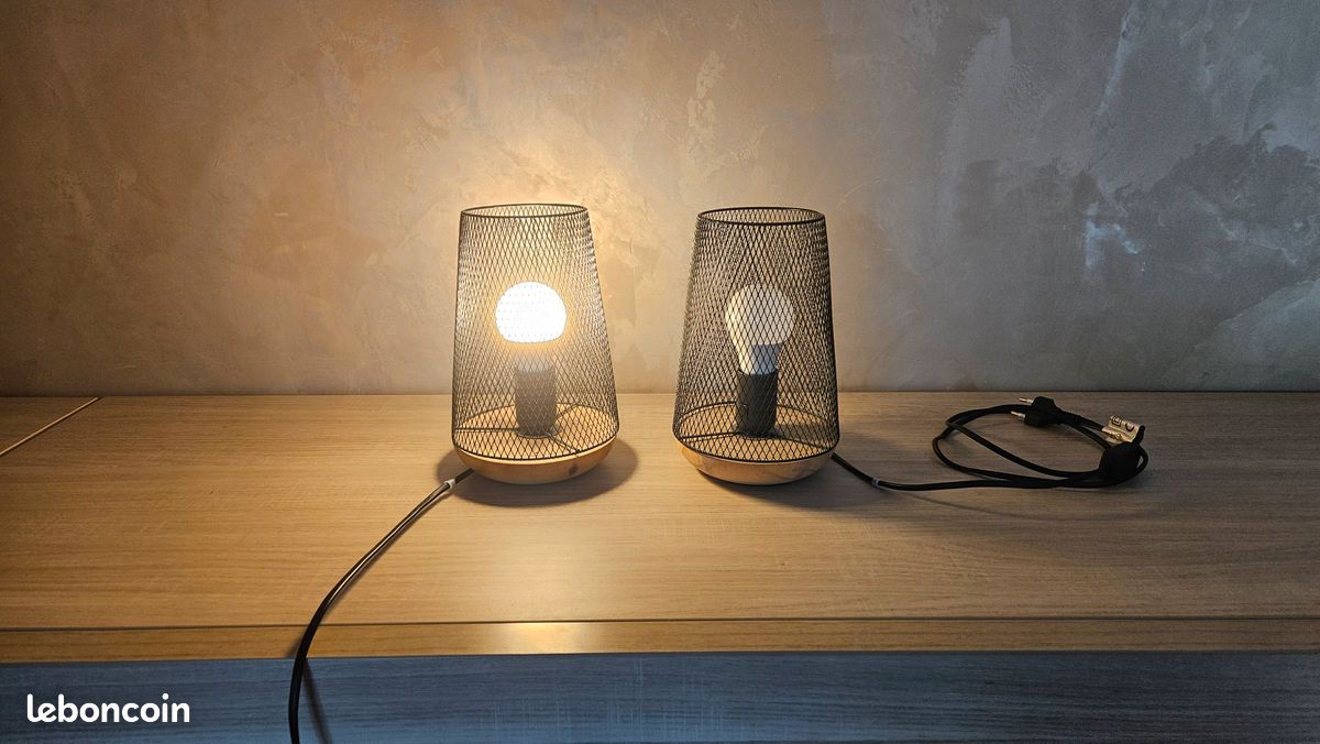 Lampes à poser métal et bois ATMOSPHERA (image 3)