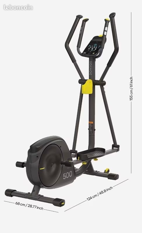 Vélo Elliptique d'entraînement 500 connecté Domyos décathlon