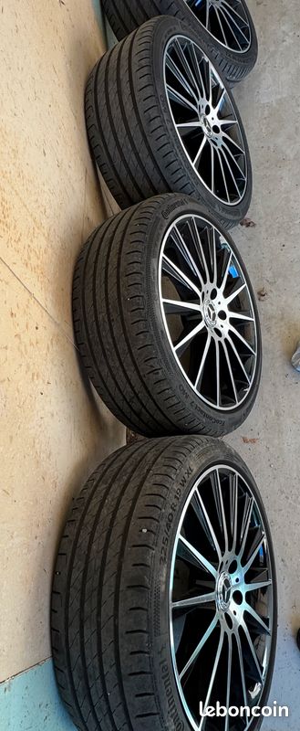 Pack Jantes pneus Mercedes classe C AMG replica 19 avec pneus Continental quasi neufs et capteurs TPMS (image 6)