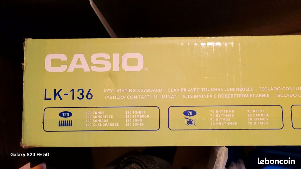 Casio LK-136 - Clavier à touches lumineuses - Boîte d'origine (image 3)