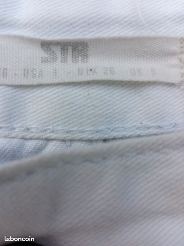 Pantalon cargo blanc STR taille 34 XXS (image 5)