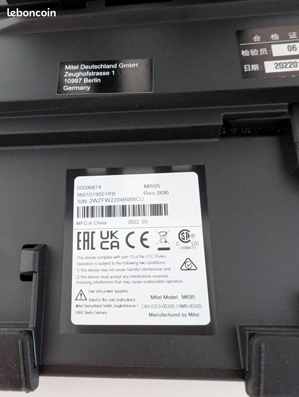 Téléphone IP Mitel 6930 + extension M695 (image 3)