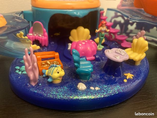 LOT DE 2 Polly pocket Bluebird Disney Ariel 1996 Aladdin 1995 EUR 69,00