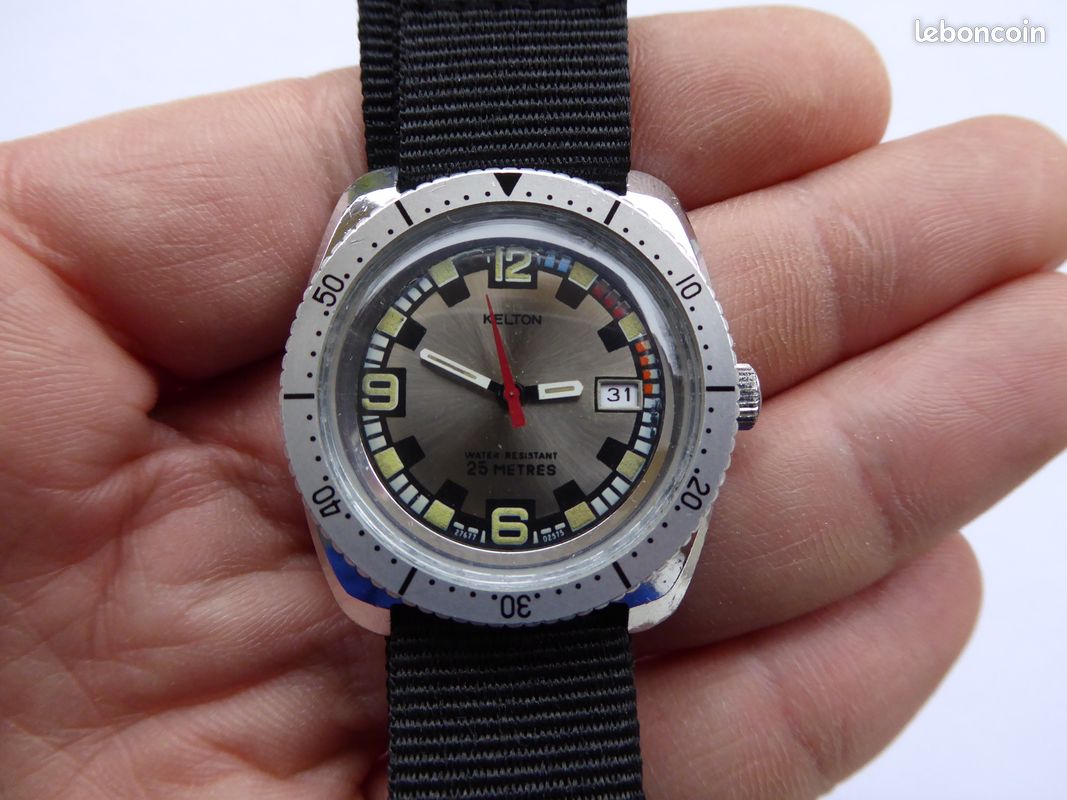 Montre Homme Kelton Antichoc - En Panne - Vendu Pour Pièces