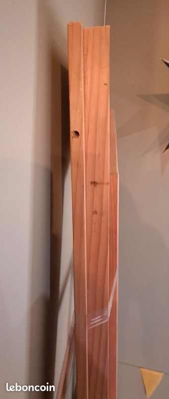 Porte bois massif avec moulures (image 3)
