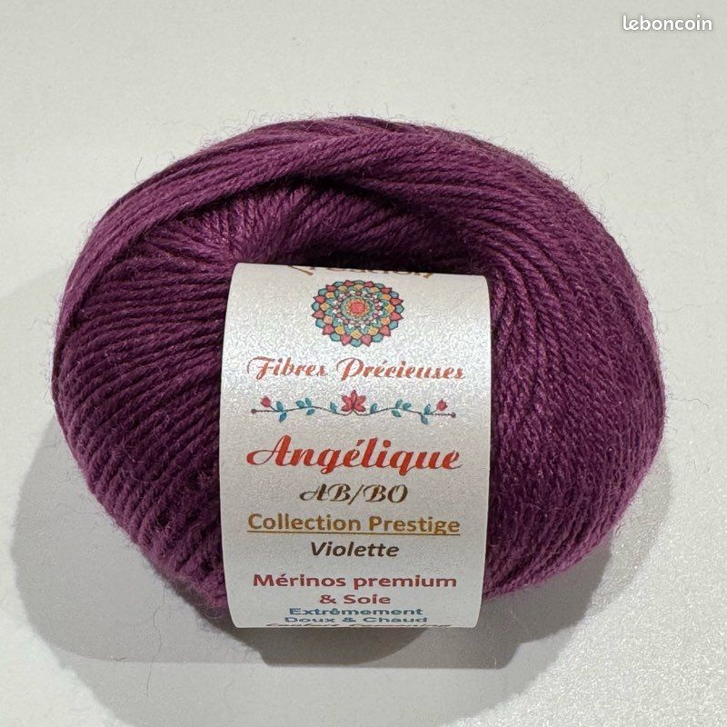 Lot De 10 Pelotes Laine Mérinos 50% Magenta - Italie - Taille Aiguille 3/3.5 - Pour Tricot/crochet
