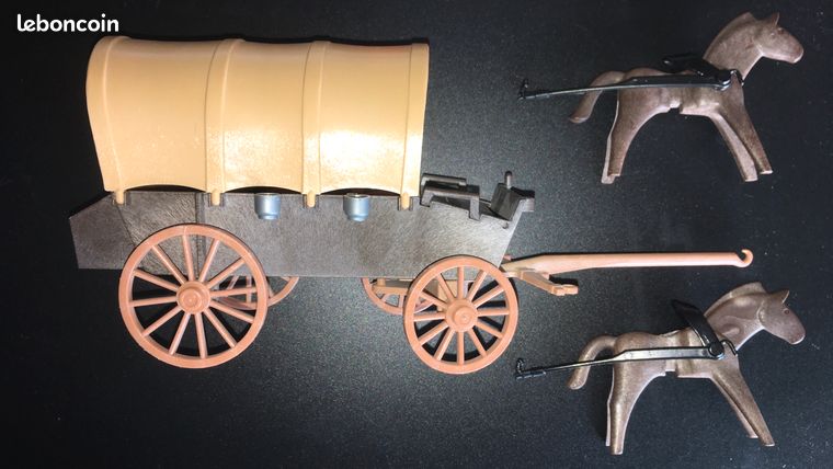 Playmobil Vintage 1974 - Chariot Western Avec Personnages (Occasion)