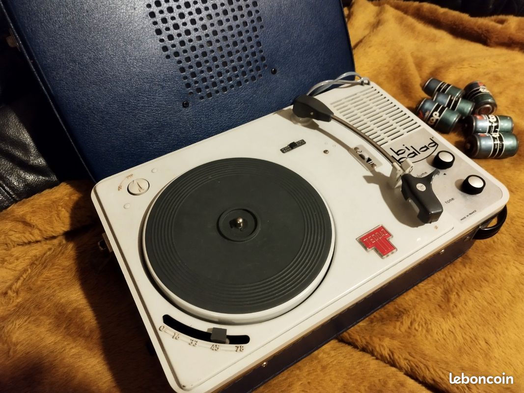 ELECTROPHONE TOURNE DISQUE VINTAGE TEPPAZ BALAD FONCTIONNE