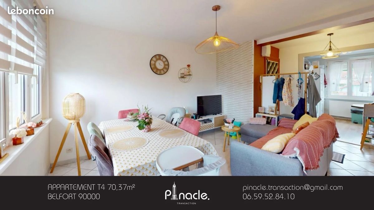 Appartement 4 pièces 70 m² · à Belfort · 70 m² · 98 000 €