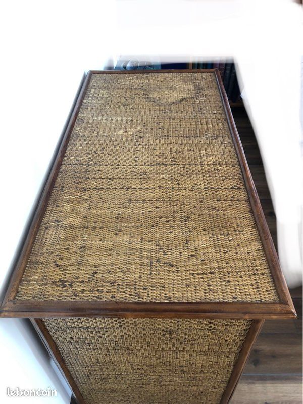 Bureau /coiffeuse rotin (image 9)