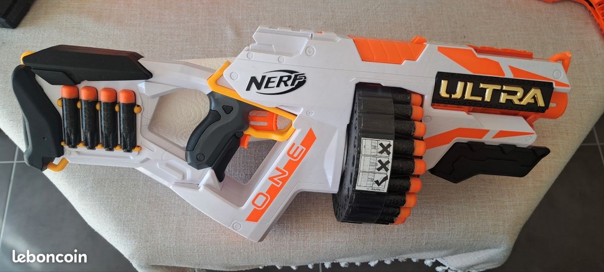 Jouet - NERF - Nerf Ultra One - Chargeur rotatif 25 fléchettes - Blanc