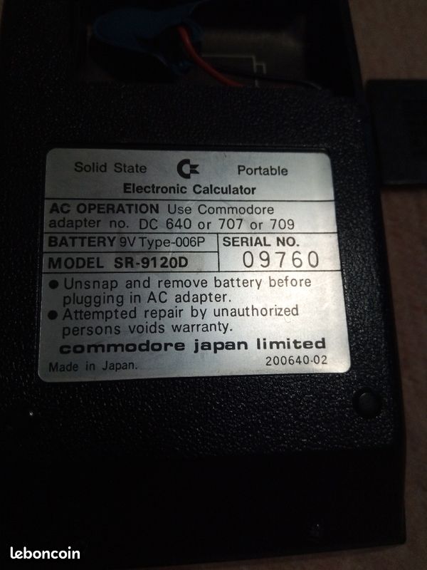 Calculatrice Commodore ST-9120D / Calculatrice scientifique / japan / Japon (image 3)