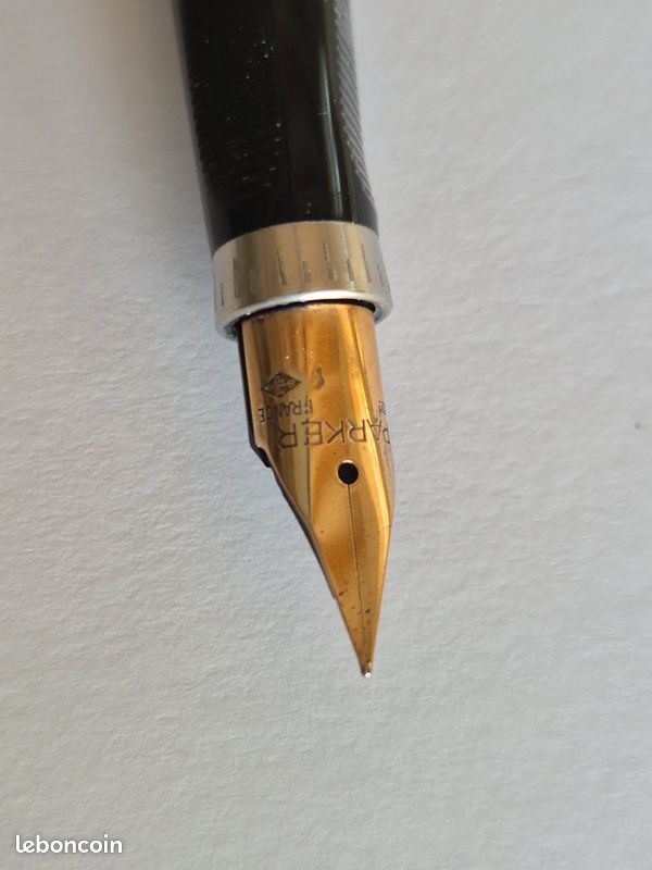 Parure De 3 Stylos PARKER (1 Plume, 2 Bille) - Noir - Avec écrin - Très Bon état Occasion