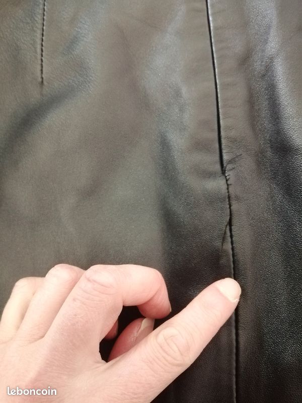 Jupe vrai cuir mango (image 6)