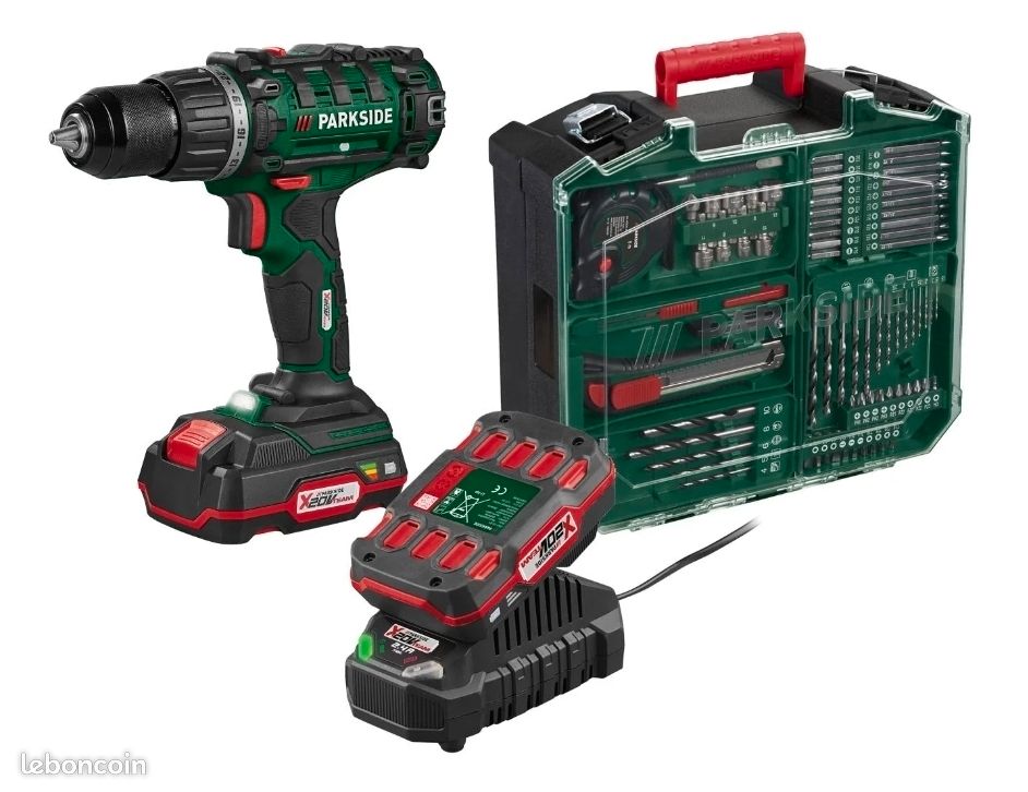 Set Perceuse-Visseuse sans fil Parkside (image 1)