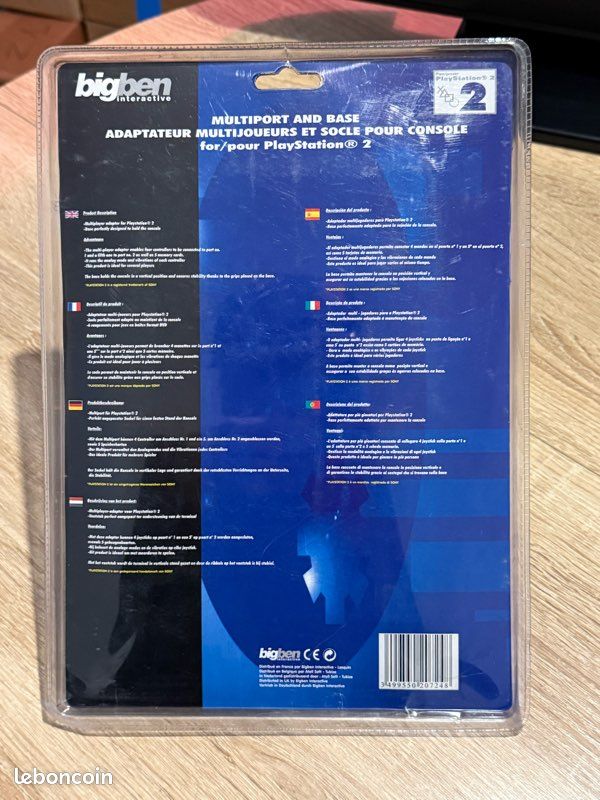 Adaptateur Multitap Bigben NEUF sous blister PlayStation 2 + 2 manettes compatibles PS1 / PS2 (image 4)