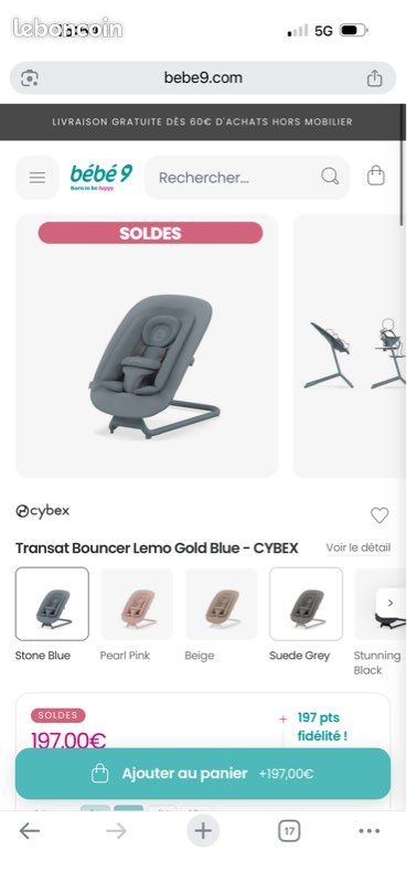 Transat cybex bleu (image 1)