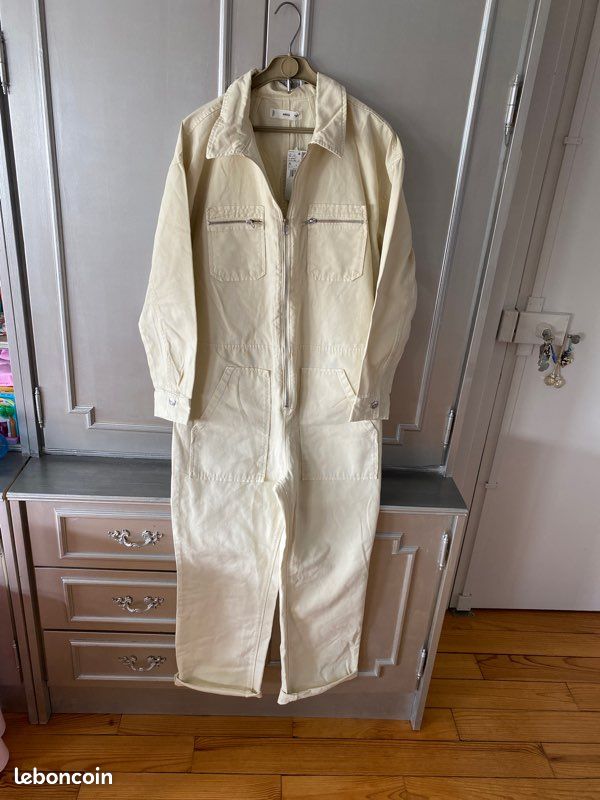 Salopette MANGO beige T.M neuve (image 2)