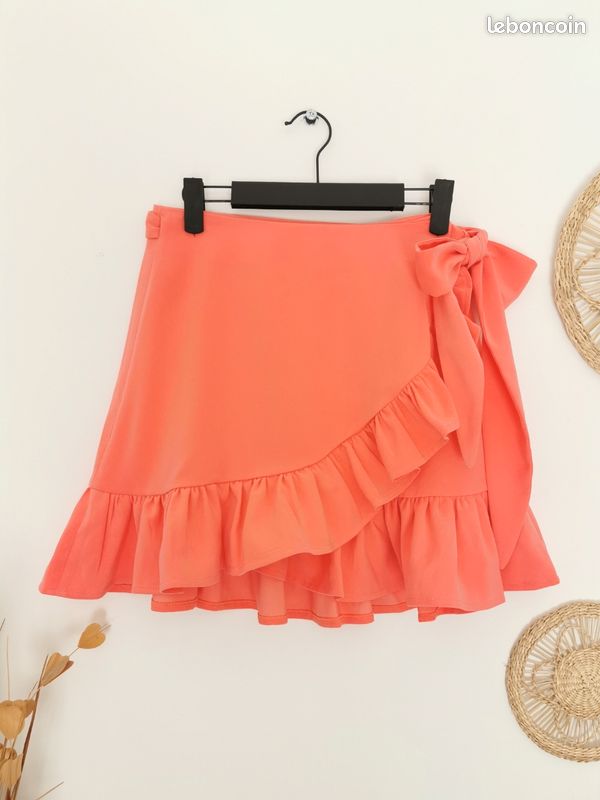 Jupe Courte Avalanche Taille L - Orange Corail - Mini Jupe Rando Tennis Sport