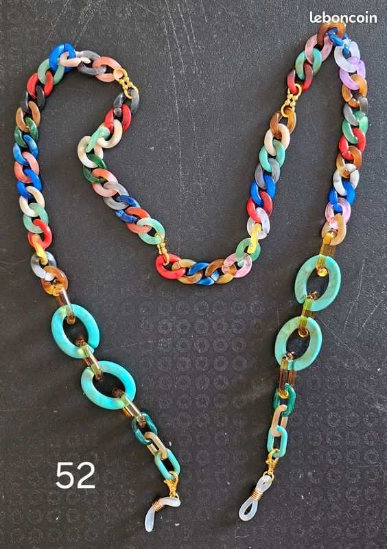 Chaine de lunettes n °52 fait main (image 3)