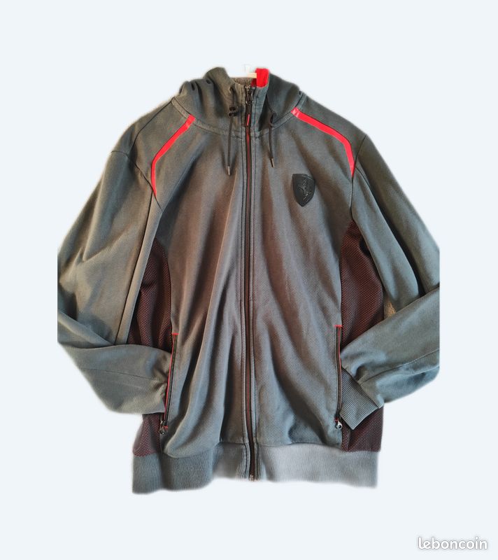 Veste Puma x Ferrari officielle – Grise et rouge Dry Cell – Taille M (image 1)