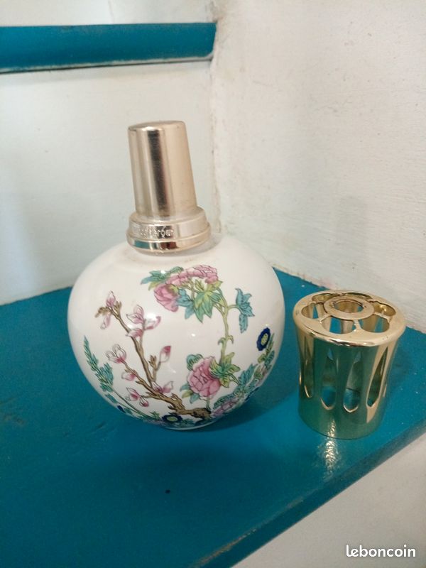 Lampe Berger Jars en porcelaine, décor japonisant - Décoration