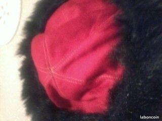 Bonnet chapka femme neuf rouge et noir (image 7)