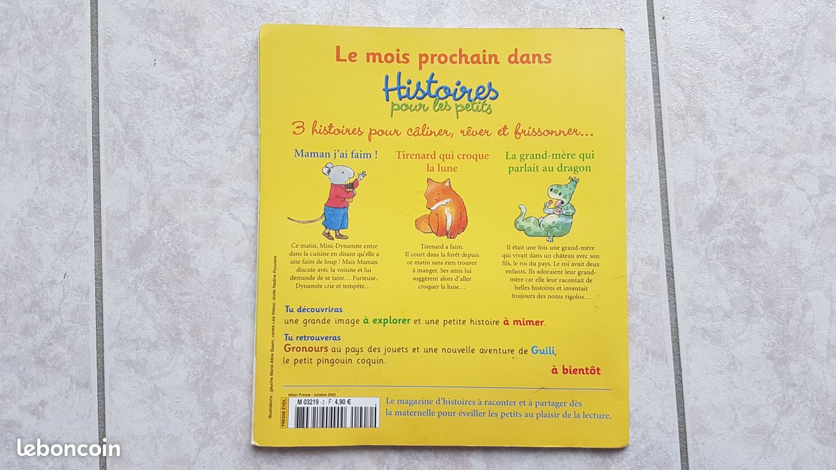 Magazine Histoires pour les petits Octobre 2002 (image 2)