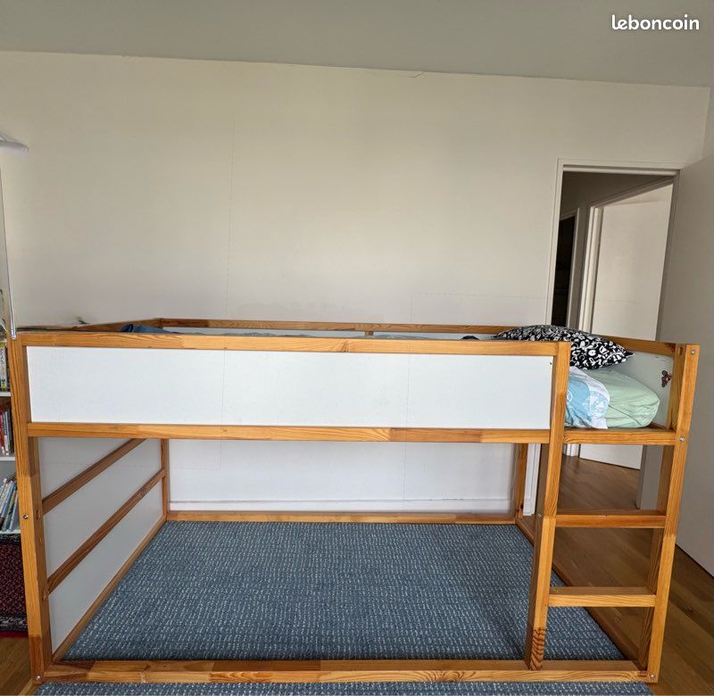 Lit Réversible IKEA KURA 90*200 avec matelas MALVIK (option) (image 1)