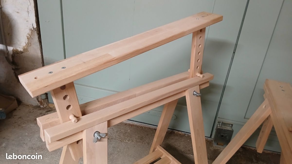 Tréteaux X 2 bois massif (image 2)