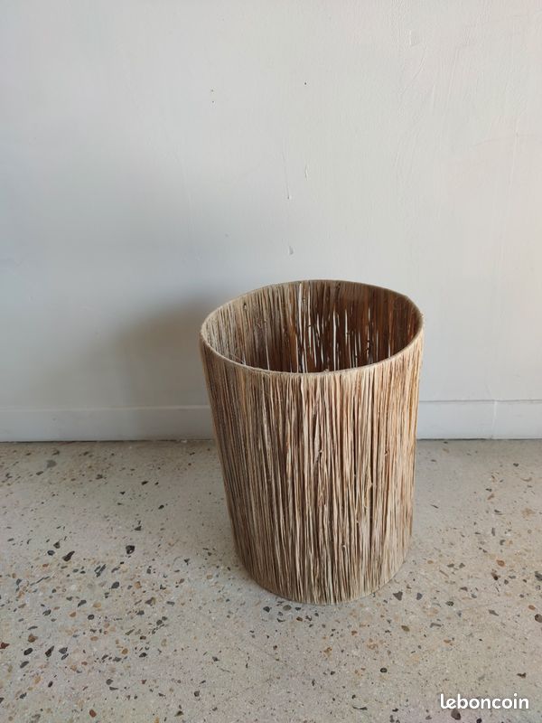 Grand abat-jour en raphia H:40cm ; D:20cm (image 9)