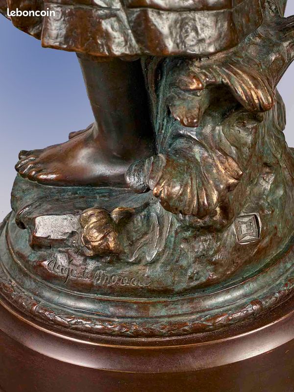 Auguste Moreau - GRAND bronze ancien - 103 cm (image 9)