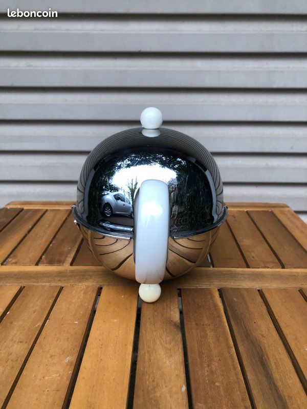 Globe Isotherme Mariage Frères Art Déco 1930 – Argenté, Acier Poli, Accessoire Théière Pour Mariage